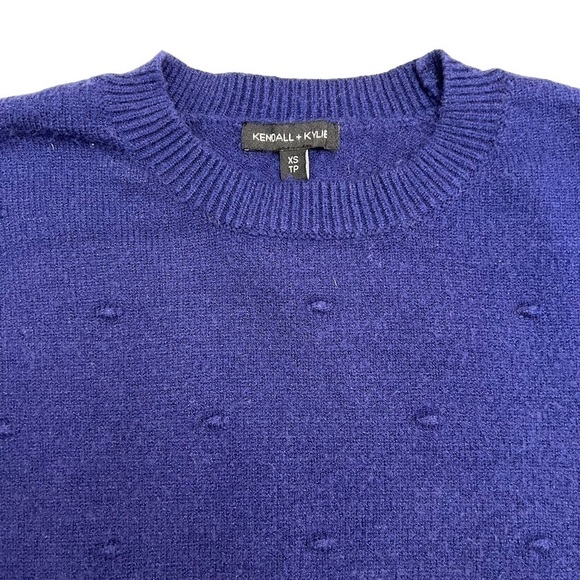 𝅺kendal & Kylie Royal Blue Crew Neck Pullover Sweater Size XS - Picture 6 of 9